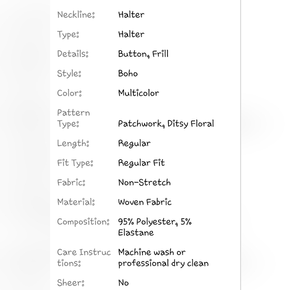 SHEIN VCAY Plus Patchwork Print Halter Top 4X - Picture 5 of 12